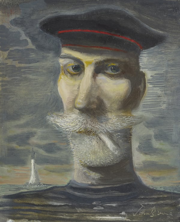 John Byrne RSA The Mariner, 2018 Oil on board 35 x 28 cm