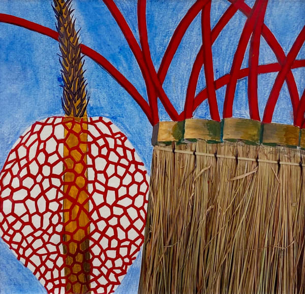 Sam Ainsley RSA Future plants Mixed media on board Artwork: 20 x 20 cm Framed: 23 x 23 cm