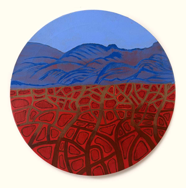 Sam Ainsley RSA Parched Earth Acrylic on canvas 40 x 40 cm