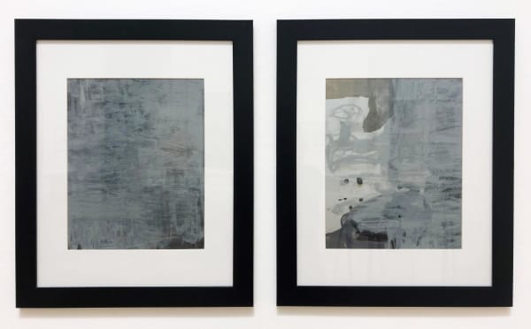 Michael Docherty RSA Cocktails with Julian Schnabel in Havana, 2023 Oil on aluminium diptych 57 x 47 cm each