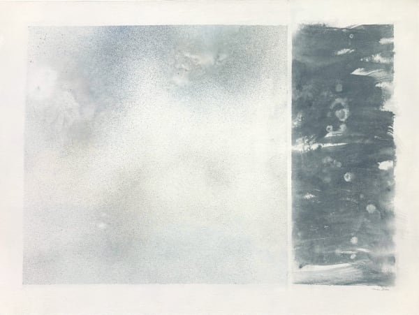 Marian Leven RSA Dappled Tide, Darkening Days, 2019 Watercolour on canvas 82 x 122 cm