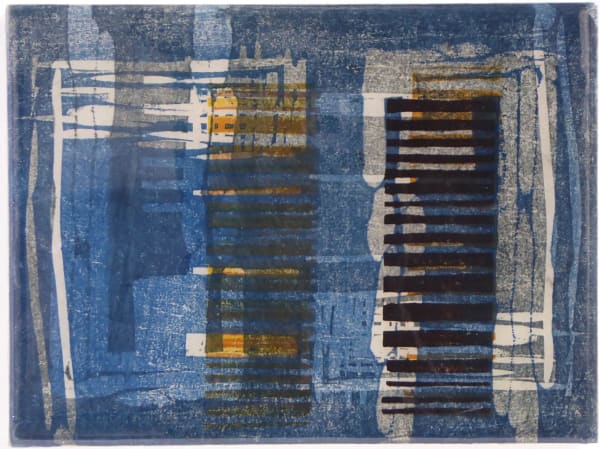 Paul Furneaux RSA City Blues II Mokuhanga (Japanese woodblock print) 22.5 x 30 cm