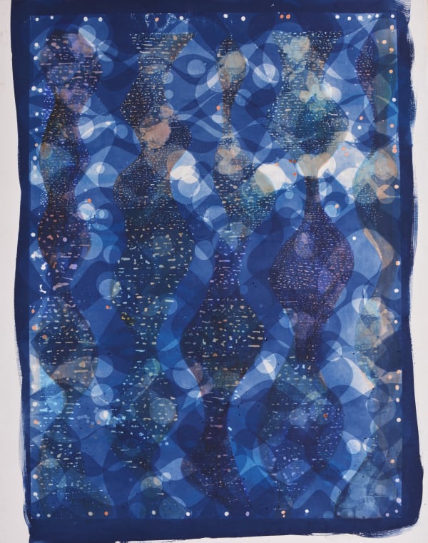 Kinga Elliott Aqueous Solera Dancing, 2022 Mixed media and resin on board 98 x 77 x 5 cm