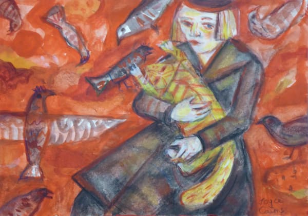 Joyce Cairns PPRSA Cat Heaven Watercolour 21 x 30 cm