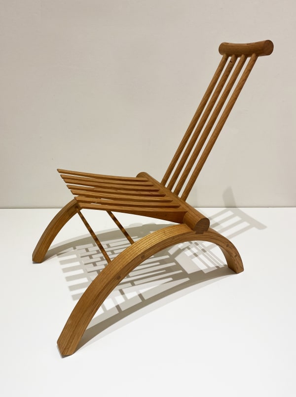 Keith Rand RSA Tine Seat, 1984 Laminated ash and steel 74 x 67 x 48 cm