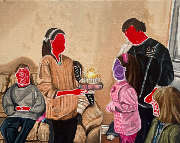 Rachel Glen The Birthday Curse 8, 2023-2024 Acrylic on canvas 25 x 20 cm