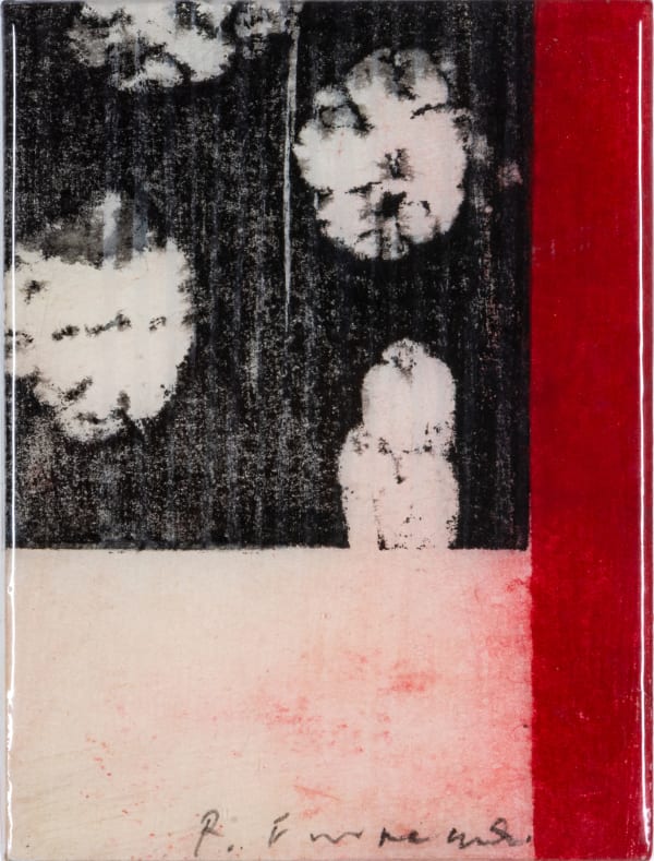 Paul Furneaux RSA Four Clouds, 2021 Mokuhanga stretched over panel with resin coating and pencil Unique print 15 x 11.5 x 3 cm