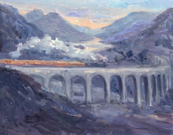 Henry Kondracki RSA Train from Platform Nine and Three Quarters, 2019 Oil on canvas 41 x 51 cm