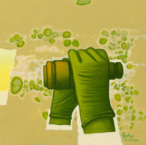 Ronald Forbes RSA Observer, 2020 Acrylic on linen board 30.5 x 30.5 cm