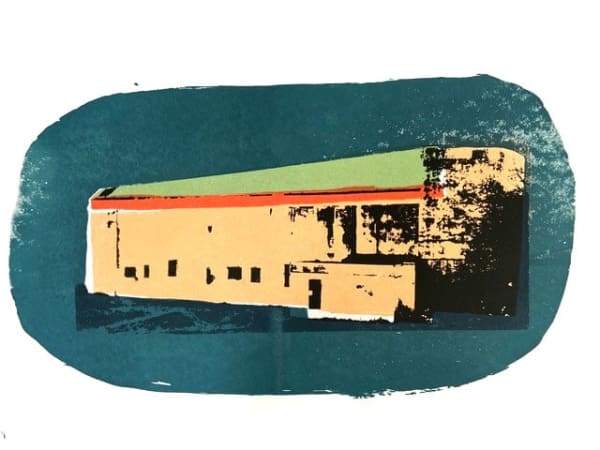 Robin Webster RSA St. Martin's Church Castlemilk Screenprint 45 x 35 cm