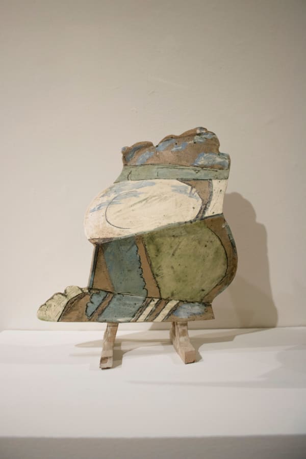 Frank Pottinger RSA Untitled (Angular Cloud Form) Stoneware with coloured glazes 22 x 19 x 8 cm