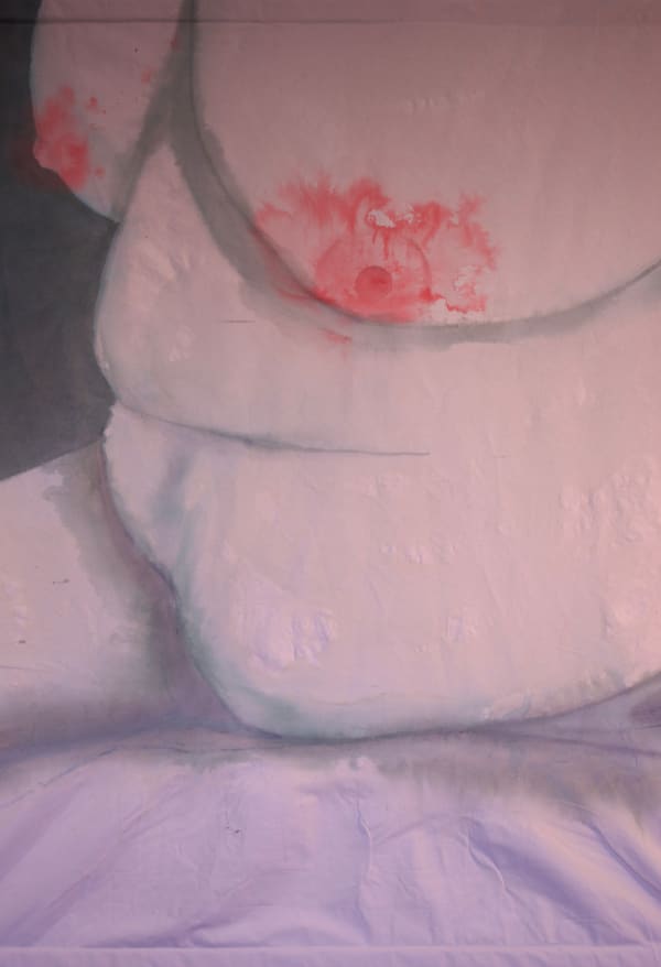 Ellis Robertson Section of the torso of the sitter, 2025 Ink on canvas 212 x 180 cm