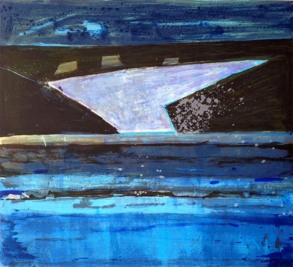 Barbara Rae RSA Arctic Glacier Screenprint Image size: 80 x 88 cm Paper size: 96 x 103 cm