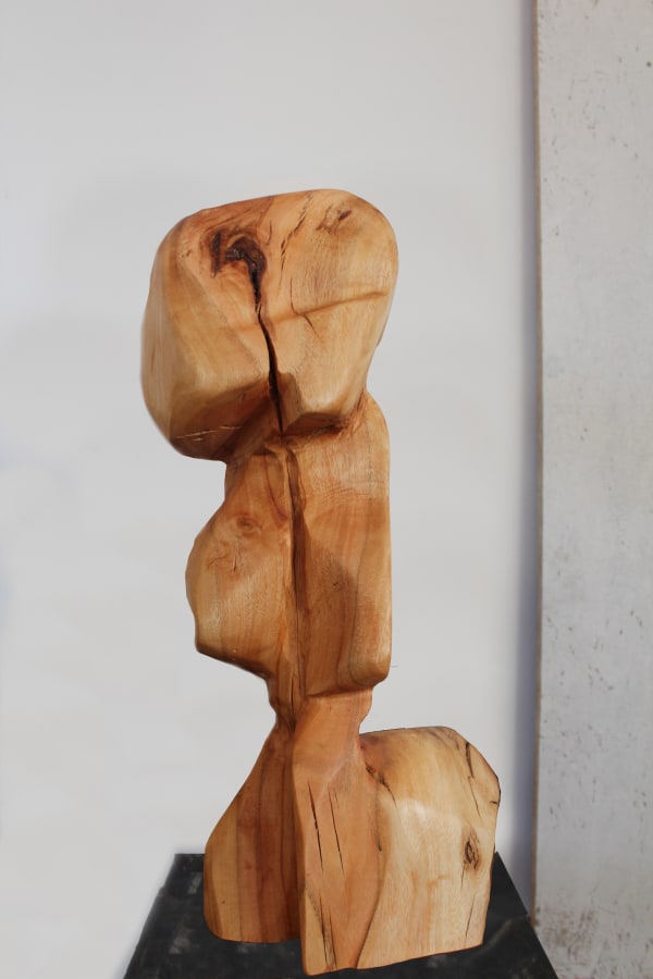 Sasha Ballon Body/Spirit (figure in Eucalyptus), 2023 Eucalyptus wood, danish oil, beeswax 44 x 18 x 15 cm
