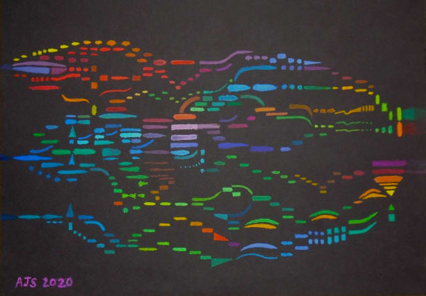 Andrew Stenhouse RSA Infection Vectors I Watercolour on paper 25.5 x 35.5 cm