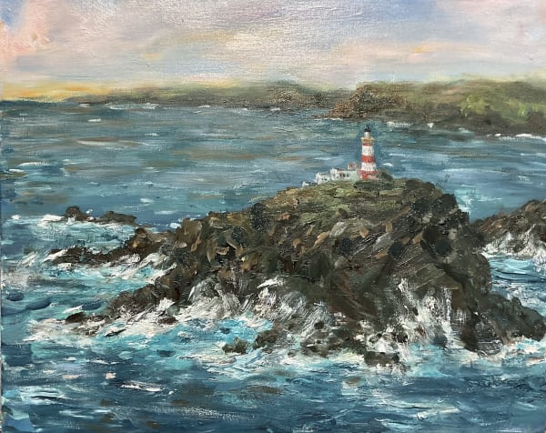 Henry Kondracki RSA Lighthouse Oil on canvas 40 x 50 cm