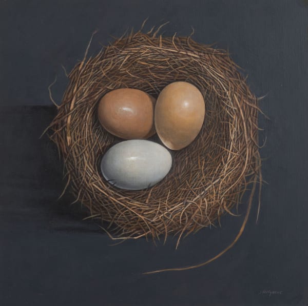 James H. Fairgrieve RSA Bird's Nest II Oil on board 30.5 x 30.5 cm