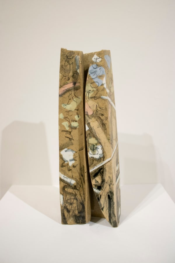 Frank Pottinger RSA Untitled (Tree Trunk Tower) Glazed ceramic 31 x 11.5 x 5 cm
