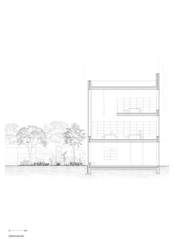James Faulds and Tom Stark Gatehouse East Section, 2020 Digital media 29.7 x 42 cm
