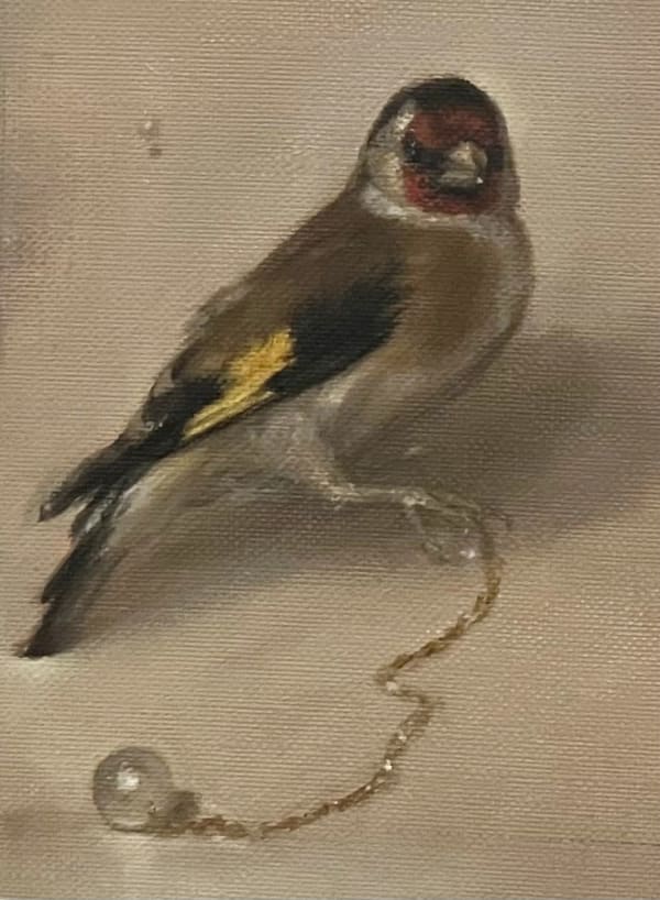 Derrick Guild RSA Pearl and Chain Oil on linen Image: 10 x 14 cm Frame: 40 x 30 cm