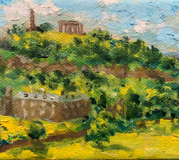 Henry Kondracki RSA Holyrood Summer Oil on canvas 8 x 10 cm