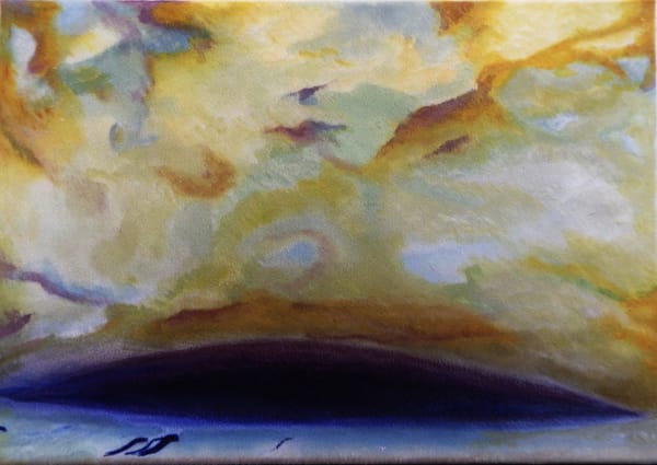Sofia Hallström Void, 2022 Oil, ink and watercolour on velvet 38.5 x 28 x 5 cm