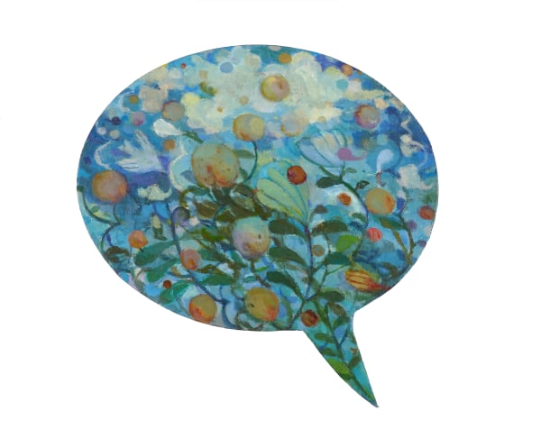 Joe Fan RSA Fruity Language Oil on canvas 40 x 40 cm