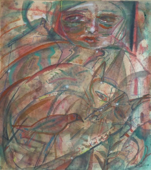 Figure Absorbed by the Landscape
