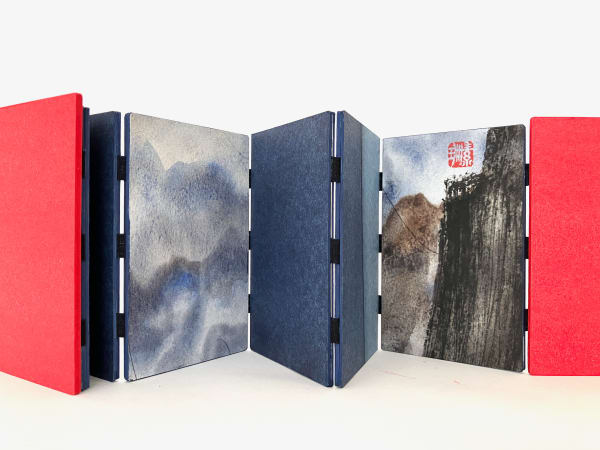 Susie Leiper Mountain distances Artist book: oil, watercolour and graphite on board 12.5 x 8 cm