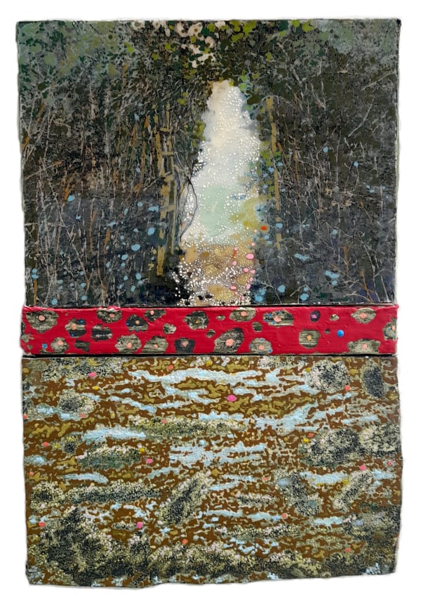 Lennox Dunbar RSA Growth / Vertical and horizontal, 2025 Mixed media painting on board 66 x 60 cm