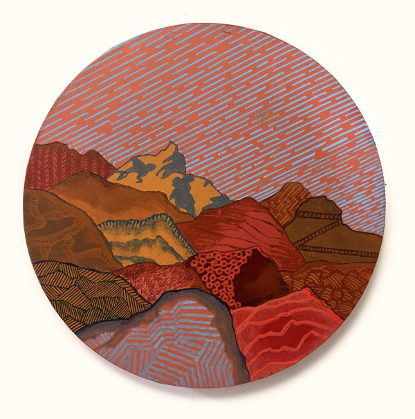 Sam Ainsley RSA Summer Rain Acrylic on canvas 40 x 40 cm