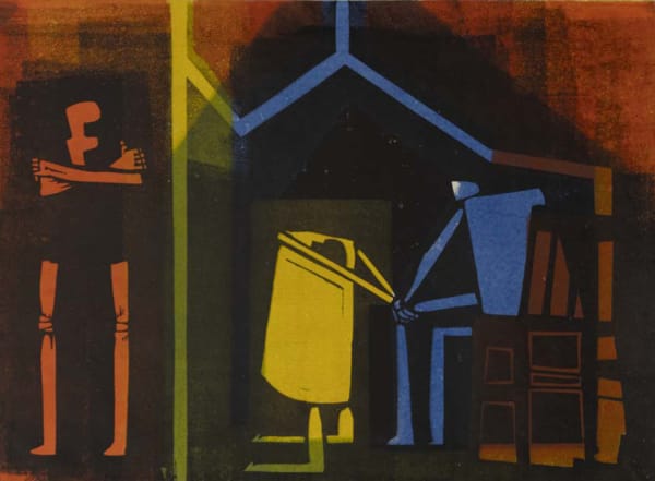 Willie Rodger RSA The Prodigal Son, 1960 Linocut on paper 31.2 x 41.6 cm Variable edition