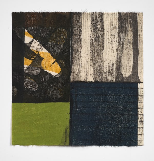 Paul Furneaux RSA Green Ground Mokuhanga (Japanese woodcut print) Image: 20 x 20 cm Framed: 40 x 30 cm Edition of 20