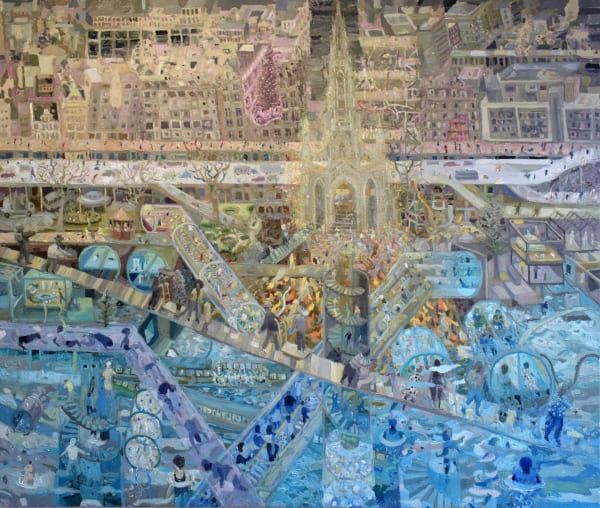 Robbie Bushe RSA The Launch Oil on canvas 155 x 170 cm