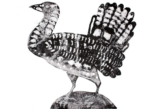 Stuart MacKenzie RSA Great Bustard I Oil on paper 84 x 86 cm