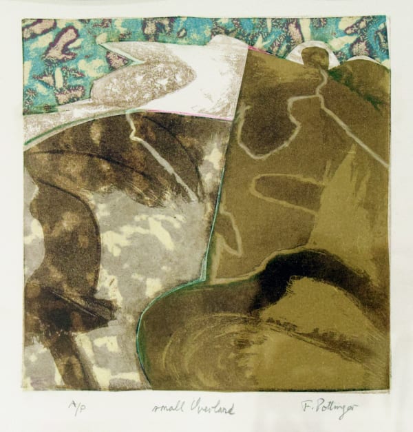 Frank Pottinger RSA Small Overland Lithograph with chine collé 41.5 x 36 cm 1 artist's proof