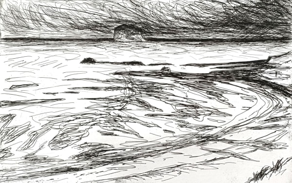 John Houston RSA Before the Storm, 1986 Etching 30 x 45.5 cm (plate) 50.5 x 63.5 cm (support) Edition of 50 plus 6 artist's proofs