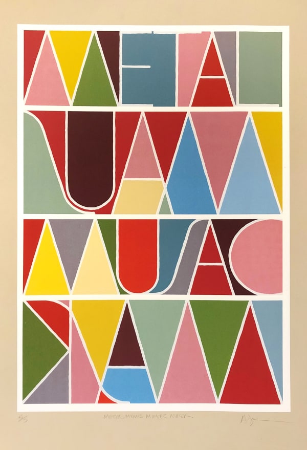 Arthur Watson PPRSA Metal Maus Musac Mask Screenprint Image: 96 x 66 cm Framed: 103 x 74 cm Edition of 5