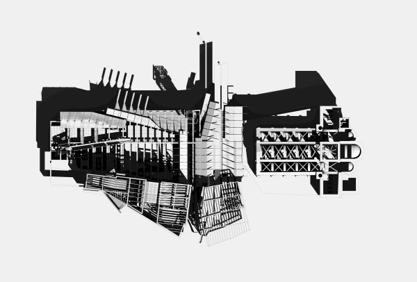 Toby Eccleston and Daniel Anderson Isolated Plan of the Civic Monastery, 2023 Architectural Drawing Print 84.1 x 59.4 cm