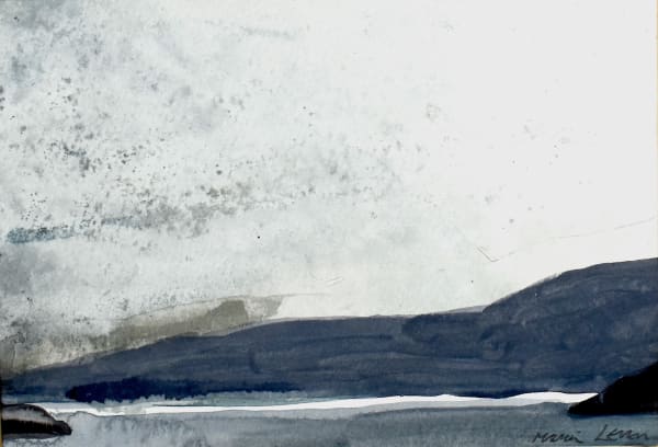 Marian Leven RSA Tidal Loch 1 Watercolour sketch 12 x 17 cm