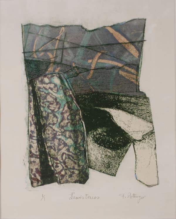 Frank Pottinger RSA Lewis Traces Lithograph with chine collé 30 x 22 cm