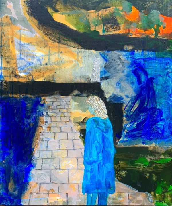 Francis Convery RSA Last Look 1 Mixed media on canvas 60 x 50 cm