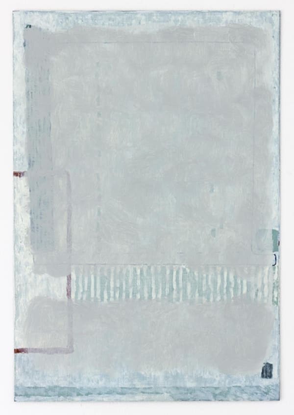 Lyndsey Gilmour Ground Floor Right (fog), 2024 Oil on steel 37 x 25 x 1 cm