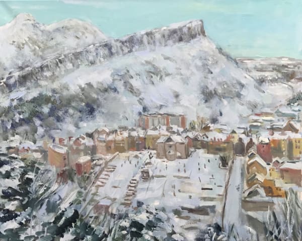 Henry Kondracki RSA Arthur's Seat, Winter Oil on canvas 66 x 81 cm