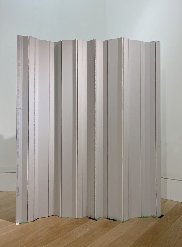 Oisín Gallagher Hinged (Eames), 2021 Cut-and-snapped plasterboard with shims 170 x 150 x 1.5 cm