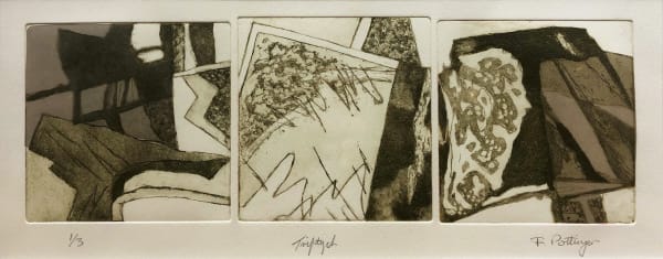 Frank Pottinger RSA Triptych Etching, aquatint and chine collé 30.5 x 49.5 cm Edition of 3