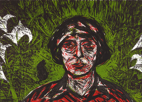 John Houston RSA The Garden, 1989 Woodcut 58.5 x 41.5 cm (image) 57 x 76 cm (support) Edition of 30