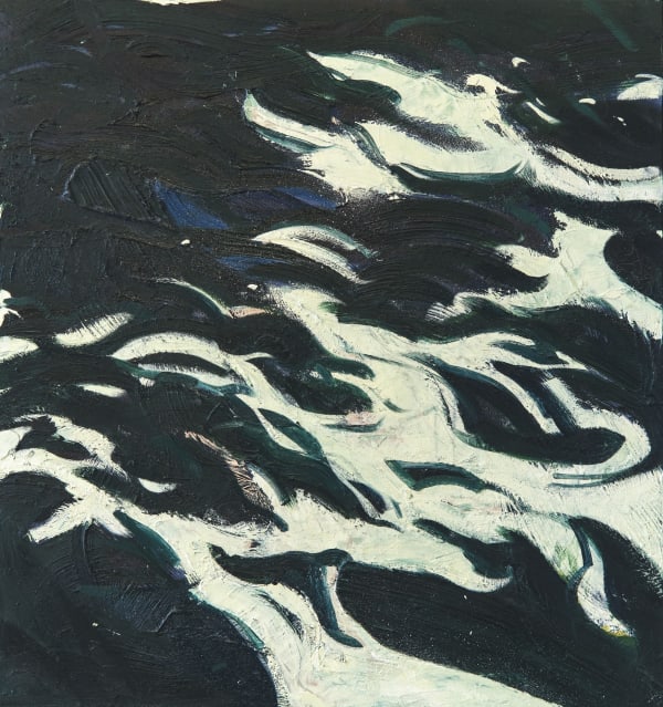 David Cass Process, 2024 Oil bar, oil and pastel on board 80 x 75 cm