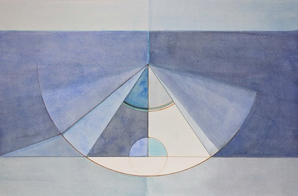 Jo Ganter RSA Perpendicular 1 Watercolour, crayon and ink Image: 44 x 33 cm Frame: 51 x 39.5 cm