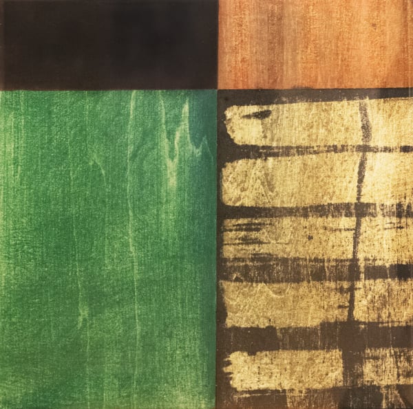 Paul Furneaux RSA Mado, 2021 Mokuhanga on panel with resin 25 x 25 cm